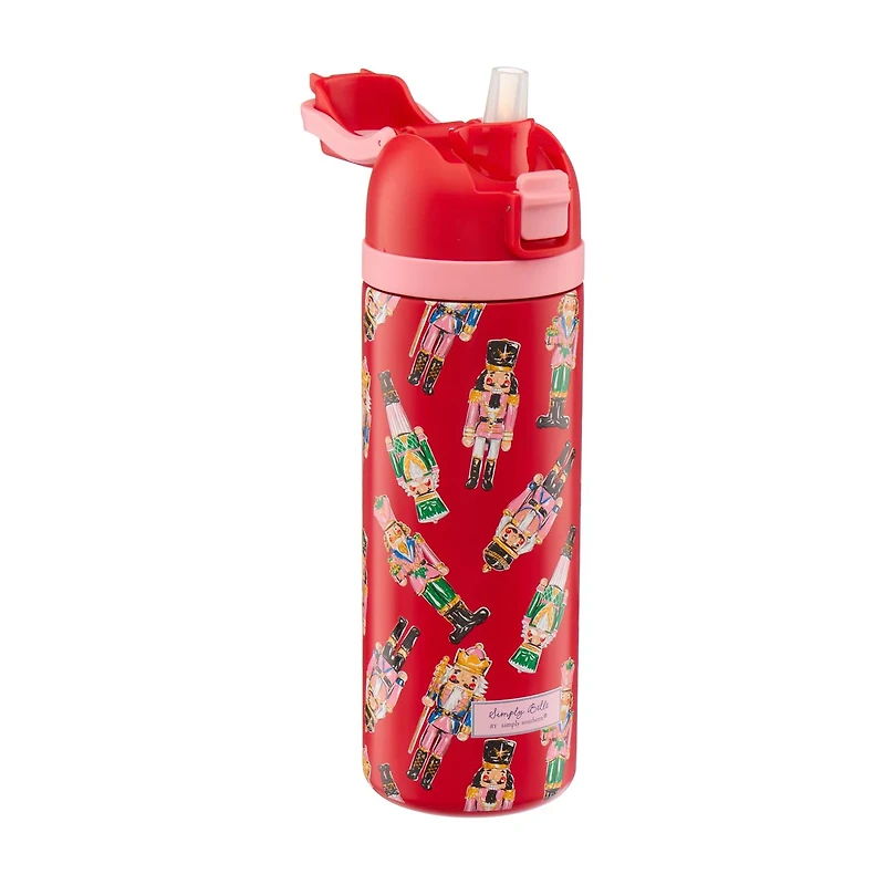 Simply Belle Nutcracker Plastic Tumbler with Flip Top, 24 oz