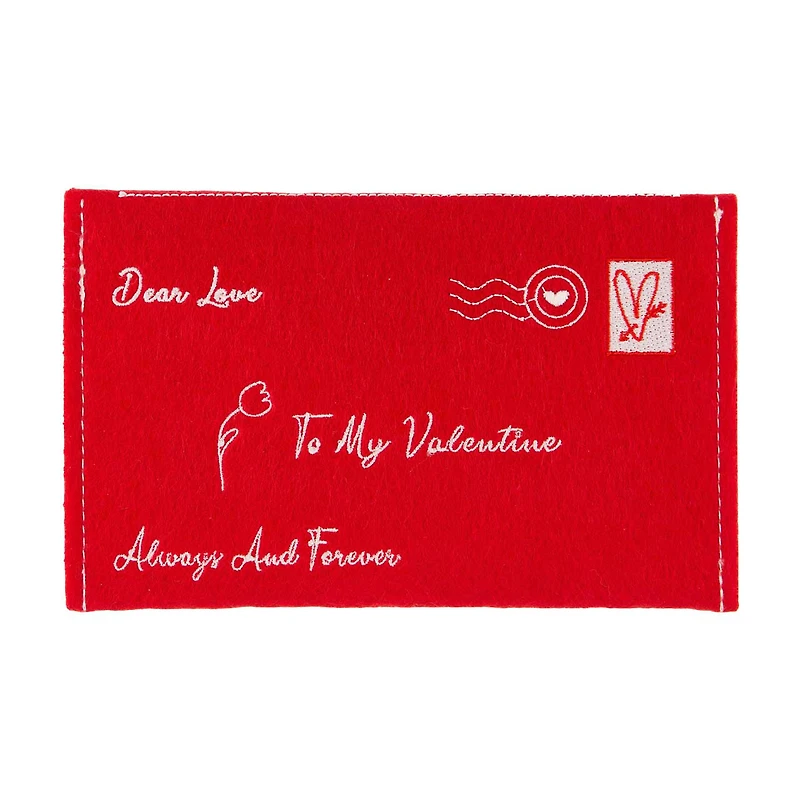 Valentine's Day Felt Envelope, 7 in, Assorted