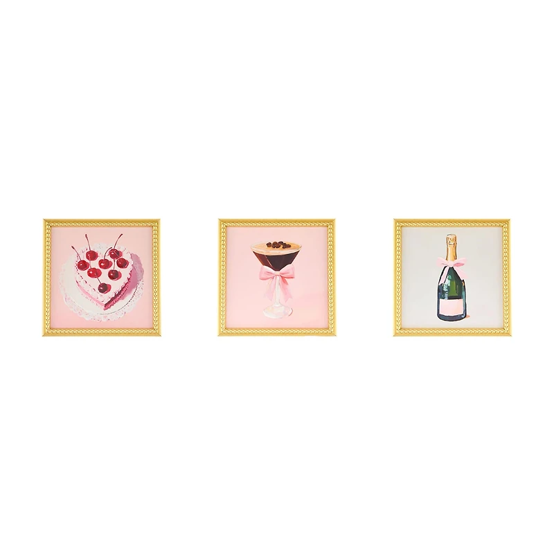 Valentine's Day Food Canvas Art, 10 in x 10 in, Assorted