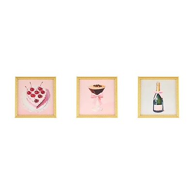 Valentine's Day Food Canvas Art, 10 in x 10 in, Assorted