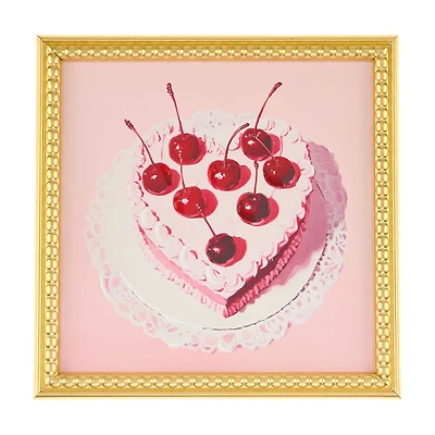 Valentine's Day Canvas Cake Wall Art, 10 in x 10 in