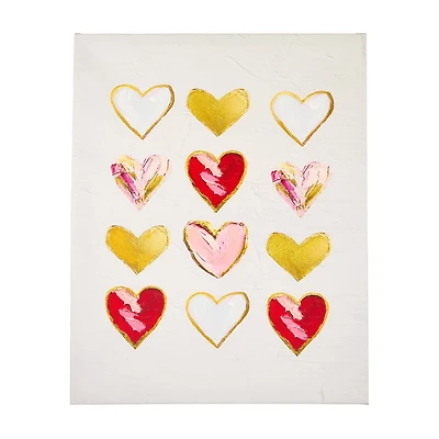 Valentine's Day Canvas Heart Decor, 16 in x 20 in
