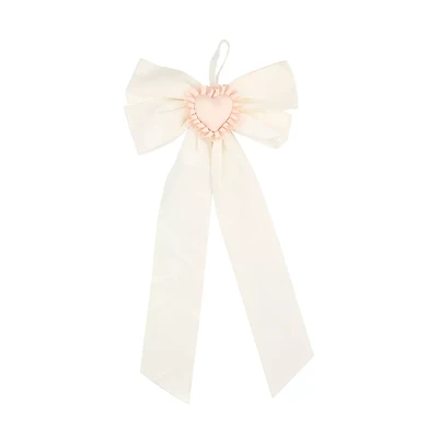 Velvet Bow Decoration, Red, 20 in