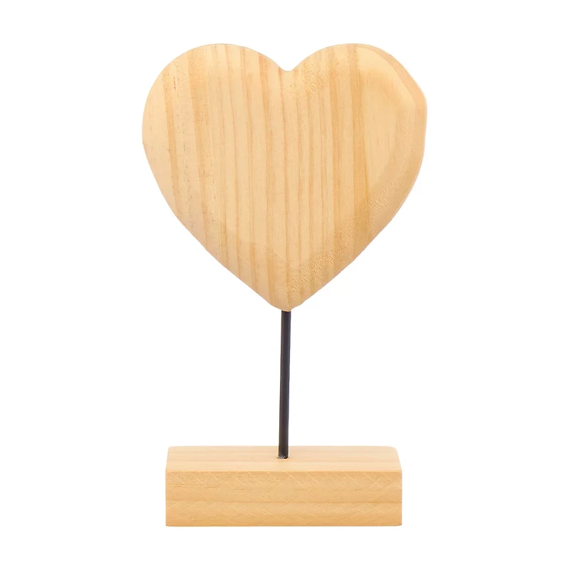 Valentine's Day Wood Heart Stand, 8 in