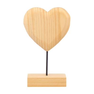 Valentine's Day Wood Heart Stand, 8 in