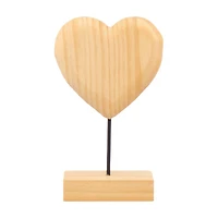 Valentine's Day Wood Heart Stand, 8 in