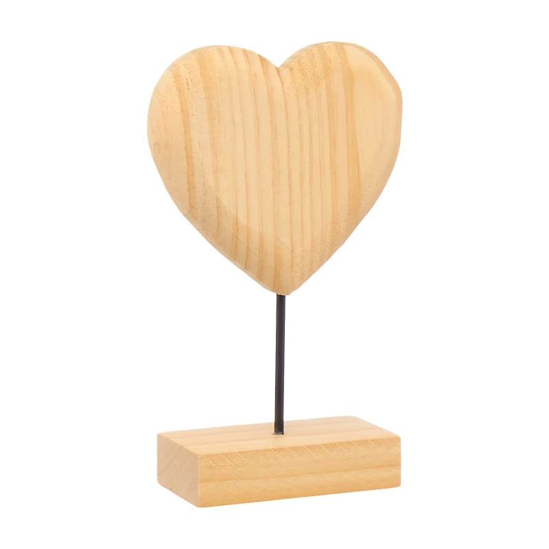 Valentine's Day Wood Heart Stand, 8 in
