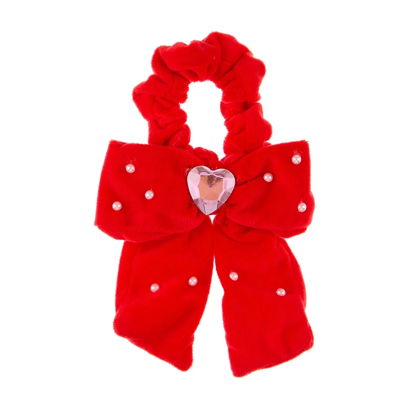 Valentine's Day Velvet Bow Hairtie, Red
