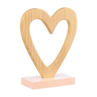 Valentine's Day Wood Heart Display, 7 in