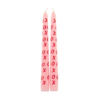 Valentine's Day Tapered Candles, 2 pk, Assorted