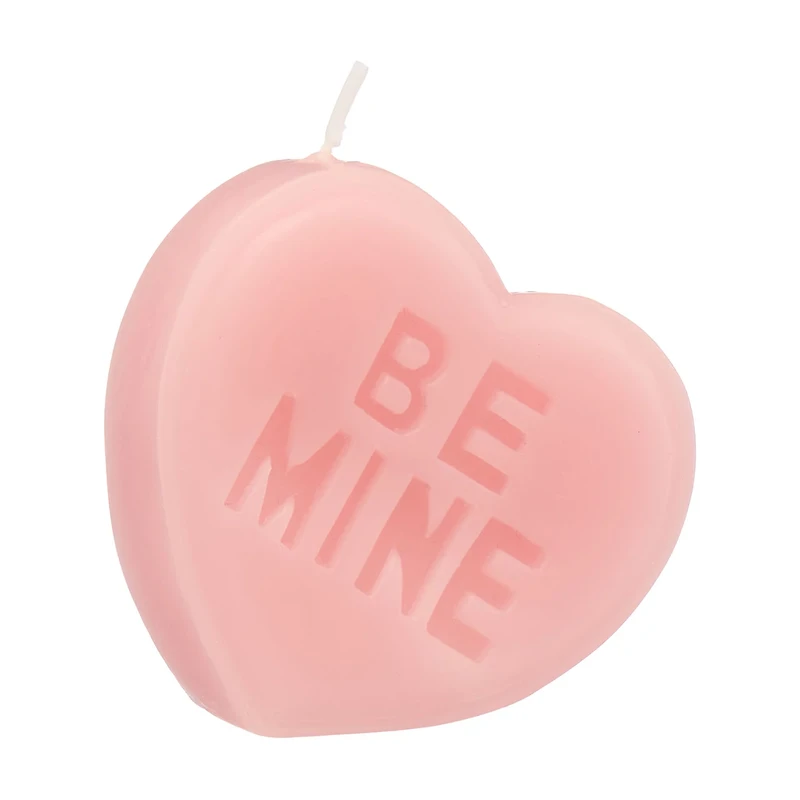 Valentine's Day Novelty Heart Candle, 3 in, Assorted