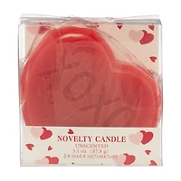 Unscented Red “XOXO” Heart-Shaped Candle, 3.1 oz