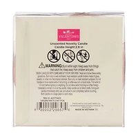 Unscented Pink “BE MINE” Heart-Shaped Candle, 3.1 oz