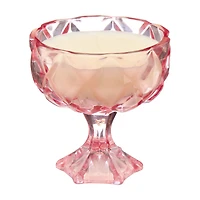 Valentine's Day Dessert Glass Candle, Pink, 6 oz
