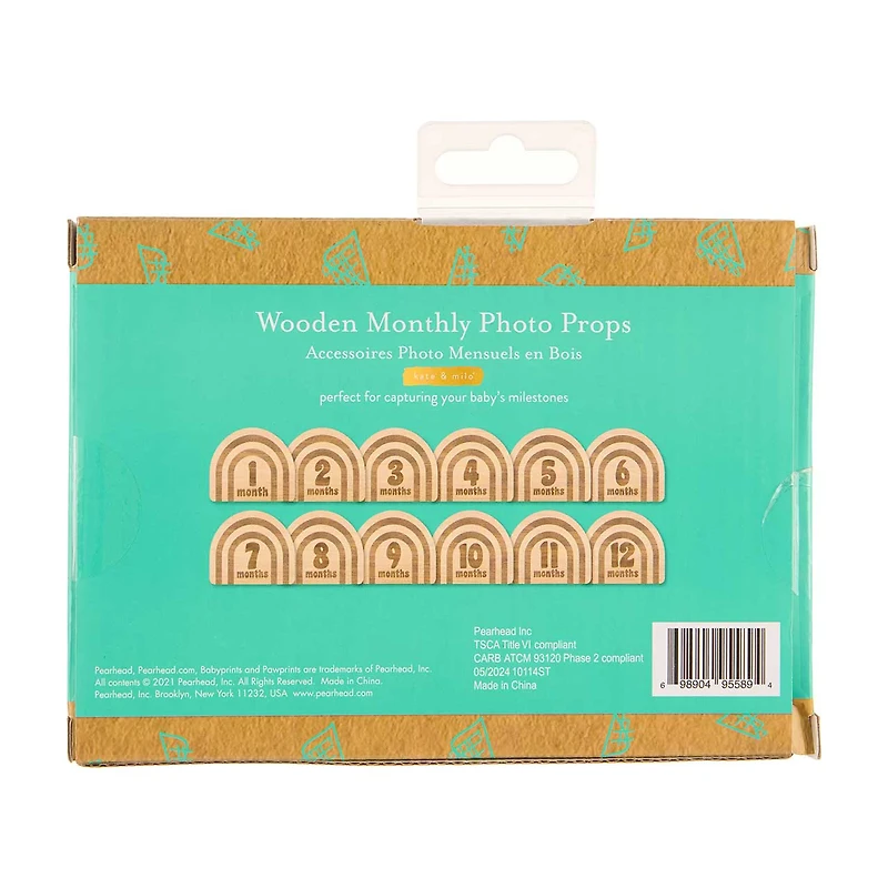 Kate & Milo Rainbow Wooden Monthly Photo Props