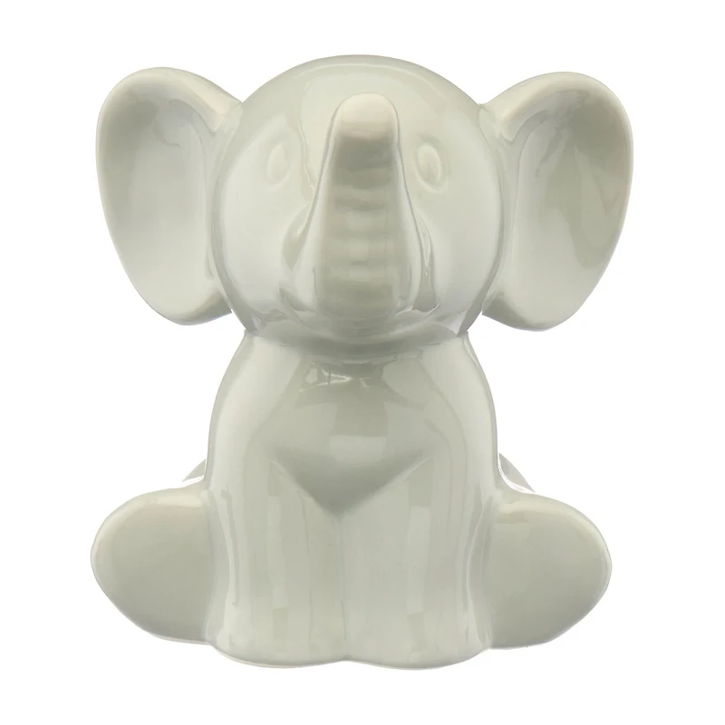 Kate & Milo Gray Elephant Bank, Large