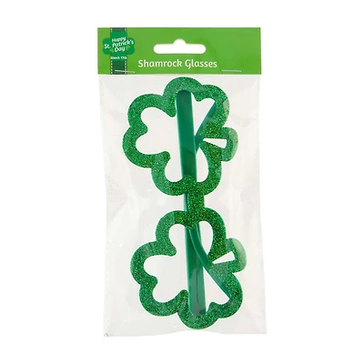 St. Patrick's Day Green Shamrock Novelty Glasses