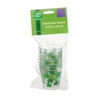 St. Patrick's Day Green Shamrock Shot Glasses, 1.29 fl oz, 8 pk