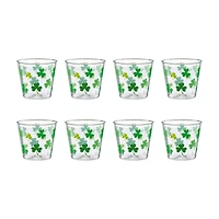 St. Patrick's Day Green Shamrock Shot Glasses, 1.29 fl oz, 8 pk