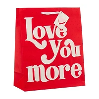 Valentine's Day Red & White Love You More Large Gift Bag