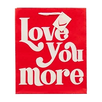Valentine's Day Red & White Love You More Large Gift Bag