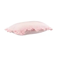 Velvet Pillow, Pink, 12 in x 20 in