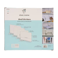 Clean Mama Plastic Shelf Dividers, 4 ct