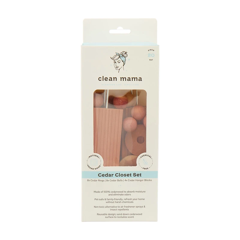 Clean Mama Cedar Closet Set, 20 pk