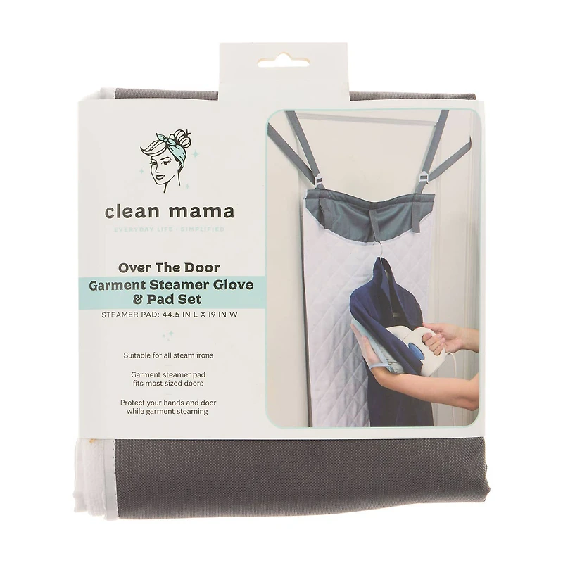 Clean Mama Over The Door Garment Steamer Glove & Pad Set