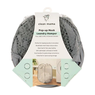 Clean Mama Pop-Up Mesh Laundry Hamper