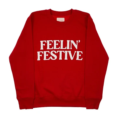 "Feelin' Festive" Women's Christmas Sweatshirt, XL