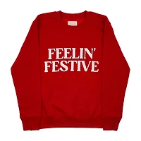 "Feelin' Festive" Women's Christmas Sweatshirt, XL