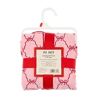 No Comment Bows Holiday Pajama Set