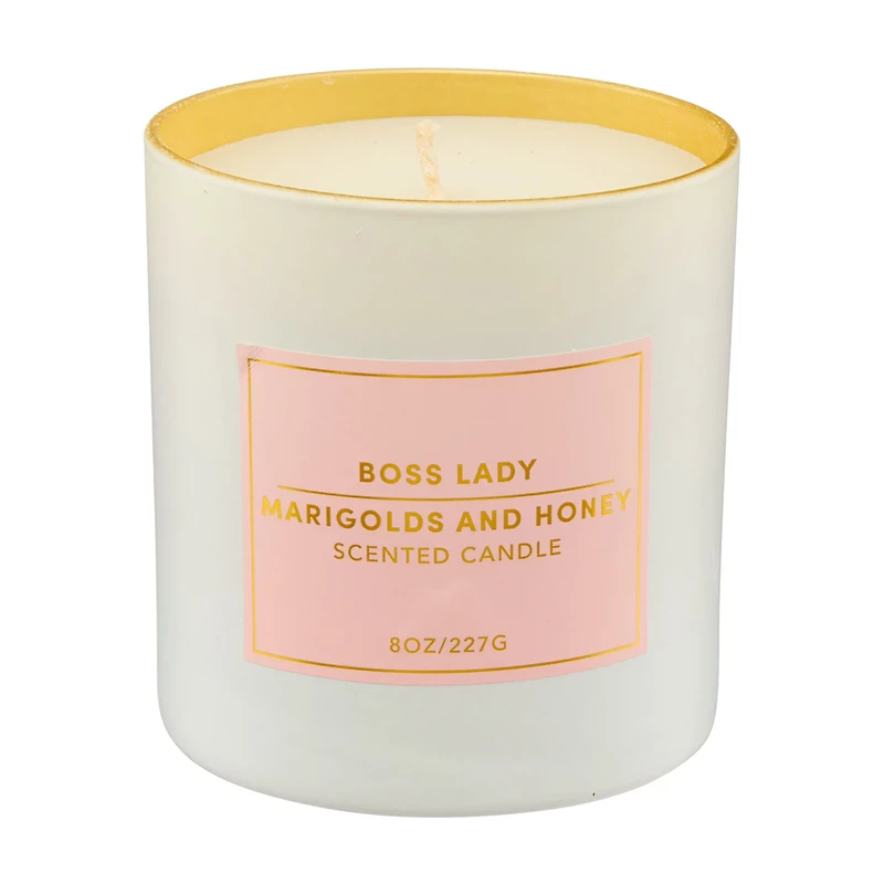 "Boss Lady" Scented Candle, Marigolds and Honey, 8 oz