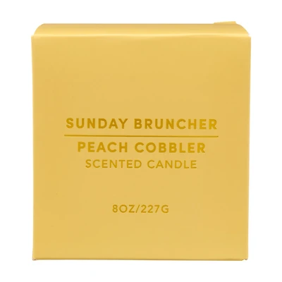 "Sunday Bruncher" Scented Candle, Peach Cobbler, 8 oz