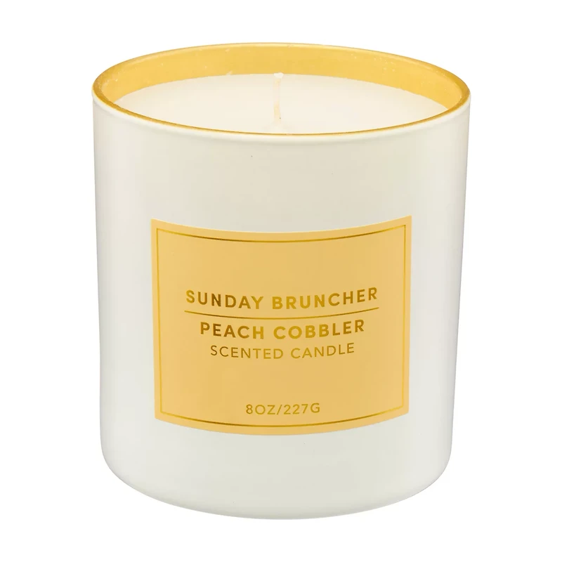 "Sunday Bruncher" Scented Candle, Peach Cobbler, 8 oz