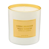 "Sunday Bruncher" Scented Candle, Peach Cobbler, 8 oz