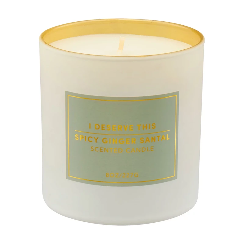 "I Deserve This" Scented Candle, Spicy Ginger Santal, 8 oz