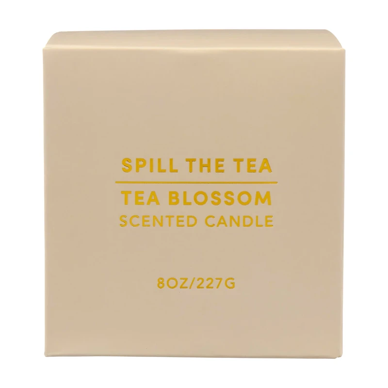 "Spill The Tea" Scented Candle, Tea Blossom, 8 oz