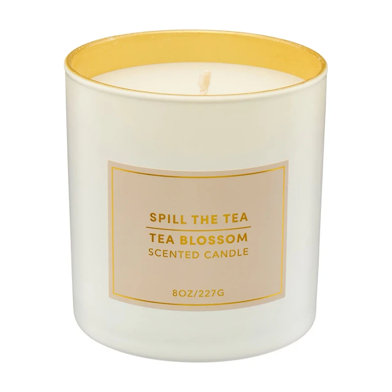 "Spill The Tea" Scented Candle, Tea Blossom, 8 oz