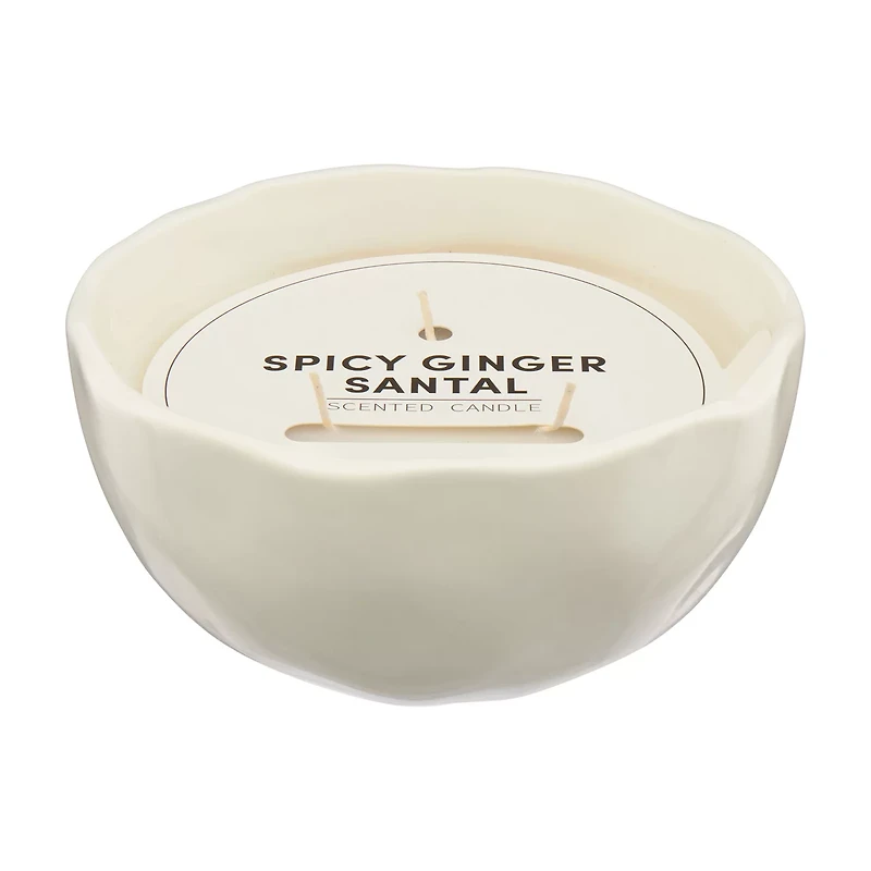 Bowl Scented Candle, Spicy Ginger Santal, 17 oz