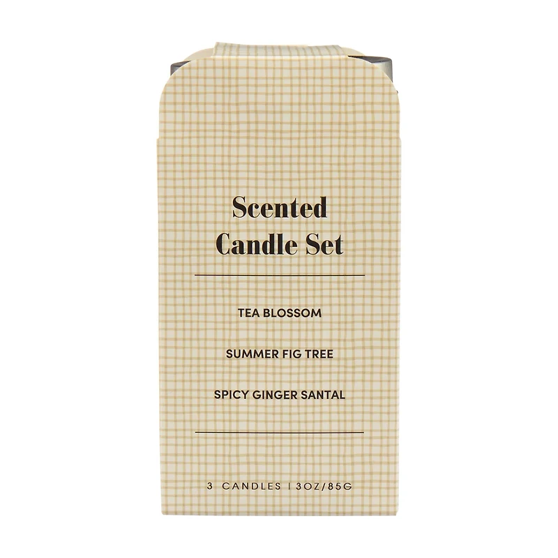 Mini Scented Candles Box Set, 3 oz, 3 pk