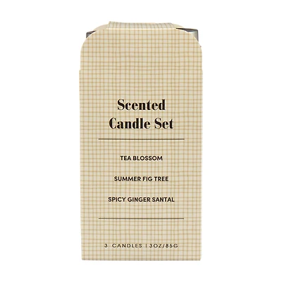 Mini Scented Candles Box Set, 3 oz, 3 pk