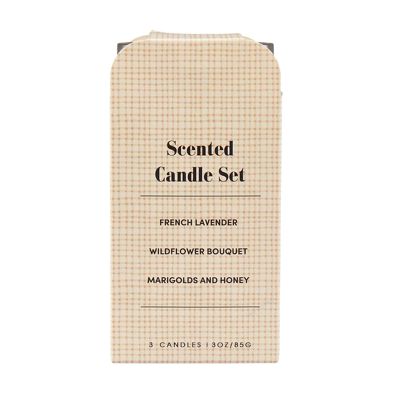 Mini Scented Candles Box Set, 3 oz, 3 pk