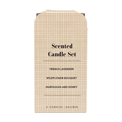 Mini Scented Candles Box Set, 3 oz, 3 pk