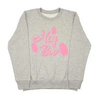 Halloween 'Hey Boo' Sweatshirt, Gray, Large