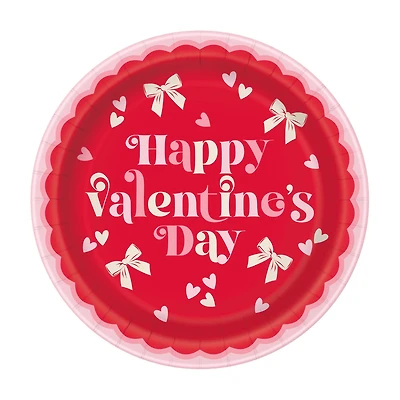 'Happy Valentine's Day' Round Paper Plates, 9 in, 8 ct