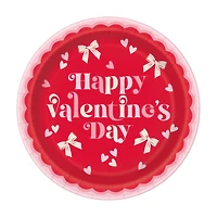 'Happy Valentine's Day' Round Paper Plates, 9 in, 8 ct