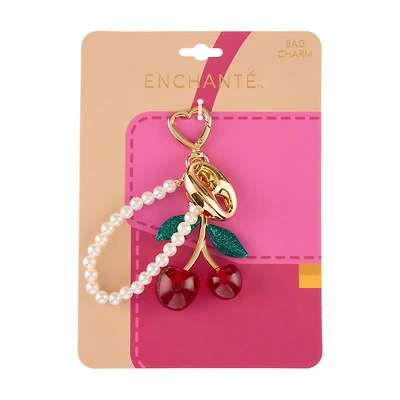 Enchante Cherry & Pearls Bag Charm