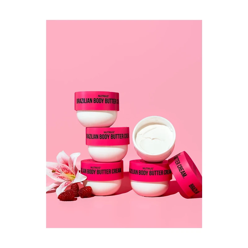 Nutrius Brazilian Body Butter Cream Berry Bliss, 6 FL OZ